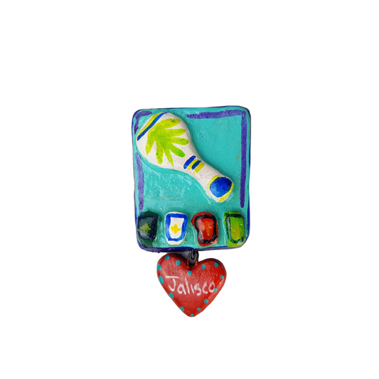 Imán motivos Jalisco de barro Betus