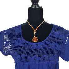 Cargar imagen en el visor de la galería, Vestido fresco de manta teñida unitalla