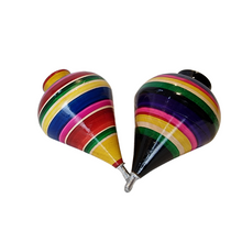 Cargar imagen en el visor de la galería, Trompo de madera mediano, juguete tradicional mexicano