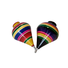 Cargar imagen en el visor de la galería, Trompo de madera mediano, juguete tradicional mexicano