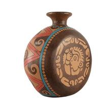 Cargar imagen en el visor de la galería, Tibón decorado con motivos prehispánicos con la técnica de barro al negativo