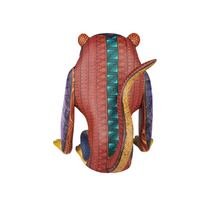 Cargar imagen en el visor de la galería, Alebrije mandril tallado en madera copal decorado con simbolismo zapoteca