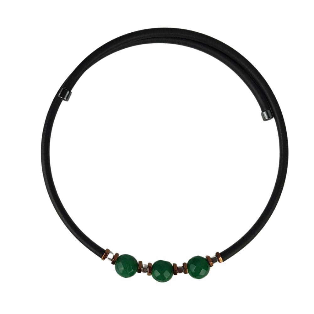 Pulso o pulsera de caucho con piedra natural