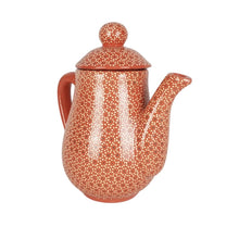 Cargar imagen en el visor de la galería, Jarra cafetera de barro capulineado decorada a mano