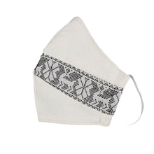 Cargar imagen en el visor de la galería, Cubrebocas manta con bordado de hilván tradicional de Puebla