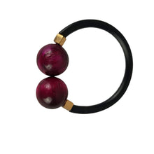 Cargar imagen en el visor de la galería, Anillo ajustable de caucho con piedra natural