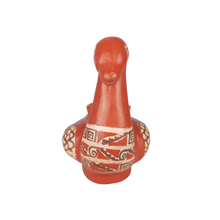 Cargar imagen en el visor de la galería, Pato chico de barro bruñido decorado a mano