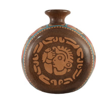 Cargar imagen en el visor de la galería, Tibón decorado con motivos prehispánicos con la técnica de barro al negativo