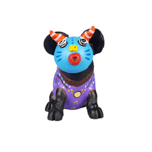 Cargar imagen en el visor de la galería, Alcancía de cerdito con máscara, tamaño chico elaborado en barro policromado frío