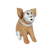 Cargar imagen en el visor de la galería, Alcancía de cerdito con máscara, tamaño chico elaborado en barro policromado frío