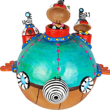 Cargar imagen en el visor de la galería, Alcancía submarino bola, tamaño grande elaborado en barro policromado frío