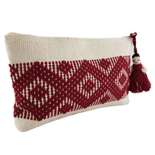 Cargar imagen en el visor de la galería, Bolsa cosmetiquera chica de algodón, tejida en telar de cintura en Santo Tomás Jalieza Oaxaca