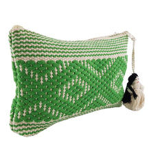 Cargar imagen en el visor de la galería, Bolsa cosmetiquera chica de algodón, tejida en telar de cintura en Santo Tomás Jalieza Oaxaca