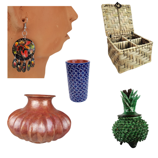 Imagen con artesanías de Michoacán