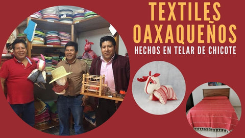 Textiles oaxaqueños de telar de chicote de Pueblo Nuevo