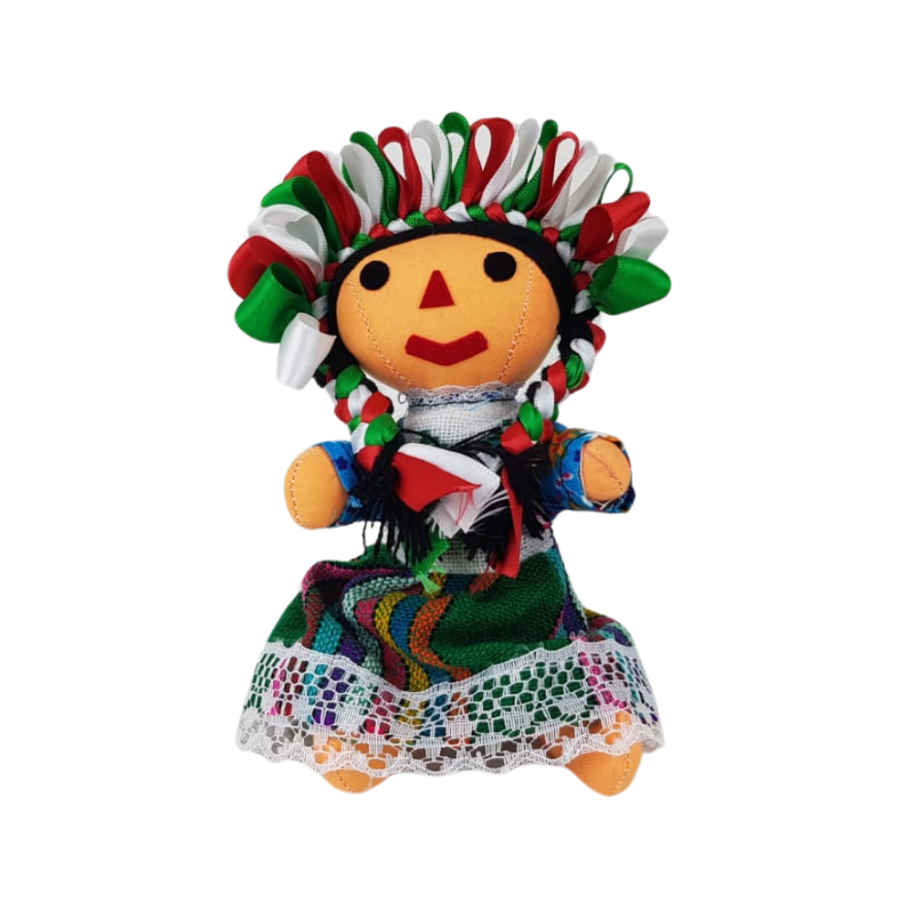 Muñeca Artesanal Lele 19 cm Amealco | Artesanía Mexicana