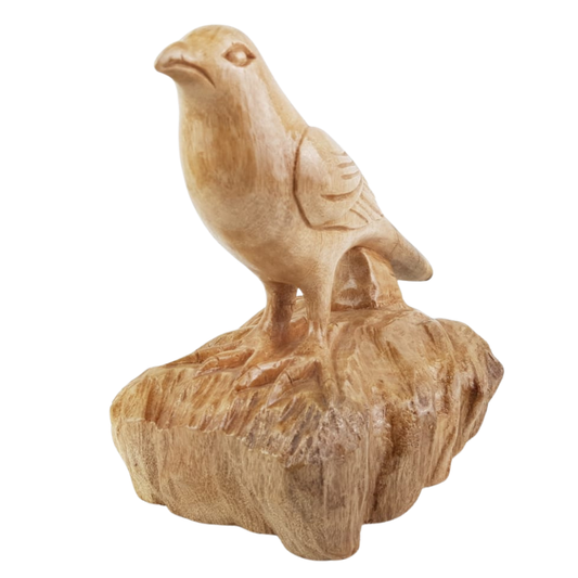 Pajarito de madera tallado a mano
