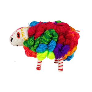 Animalito de lana, peluche borreguito artesanal bordado a mano en Chiapas