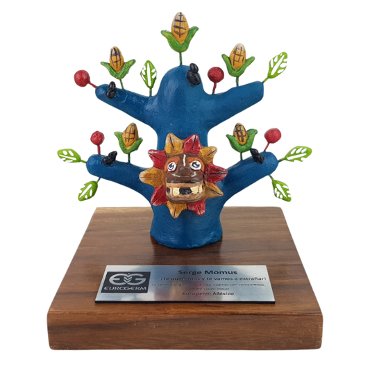Trofeo Quetzalcóatl Árbol de la Vida Barro | Arte Mexicano