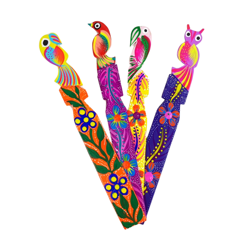 Separador de madera copal decorado completo