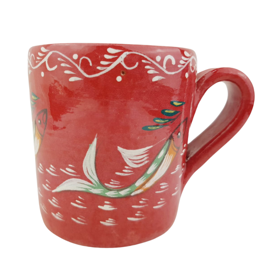 Taza capulineada con peces