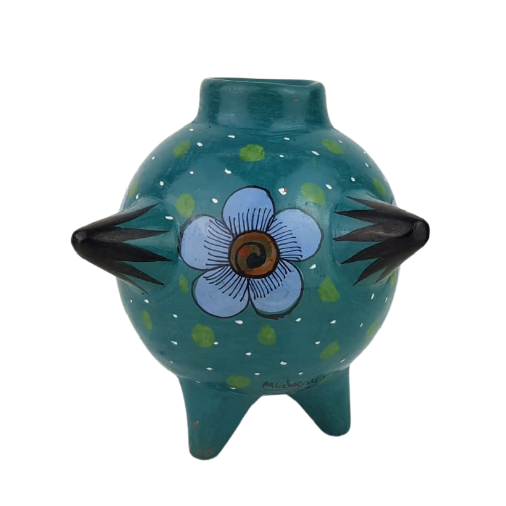 Piñata de barro bruñido pintada a mano