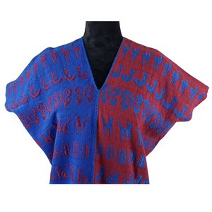 Blusa tipo huipil elaborado en San Juan Cotzocón, Oaxaca
