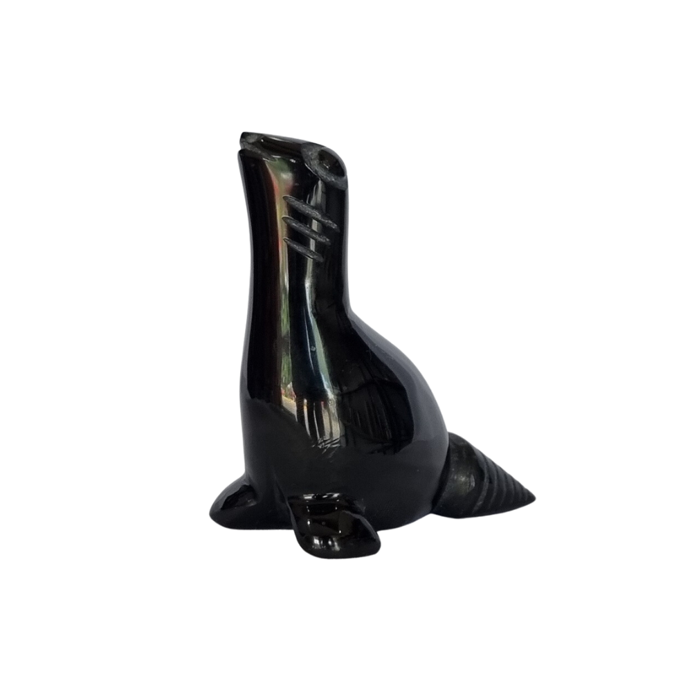 Figura de piedra obsidiana tallada a mano de Magdalena, Jalisco