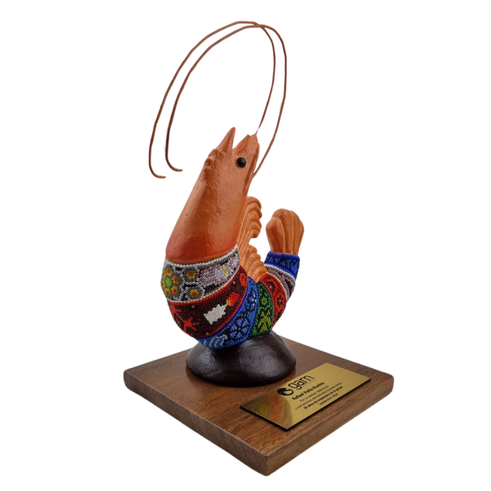 Trofeo Camarón en Arte Wixárika | Pieza de Lujo