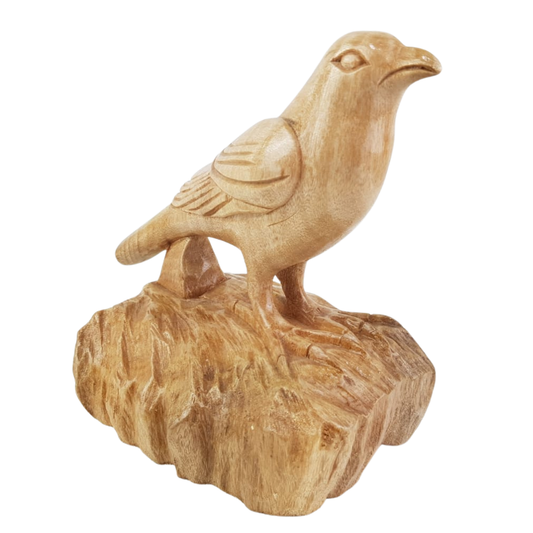 Pajarito de madera tallado a mano
