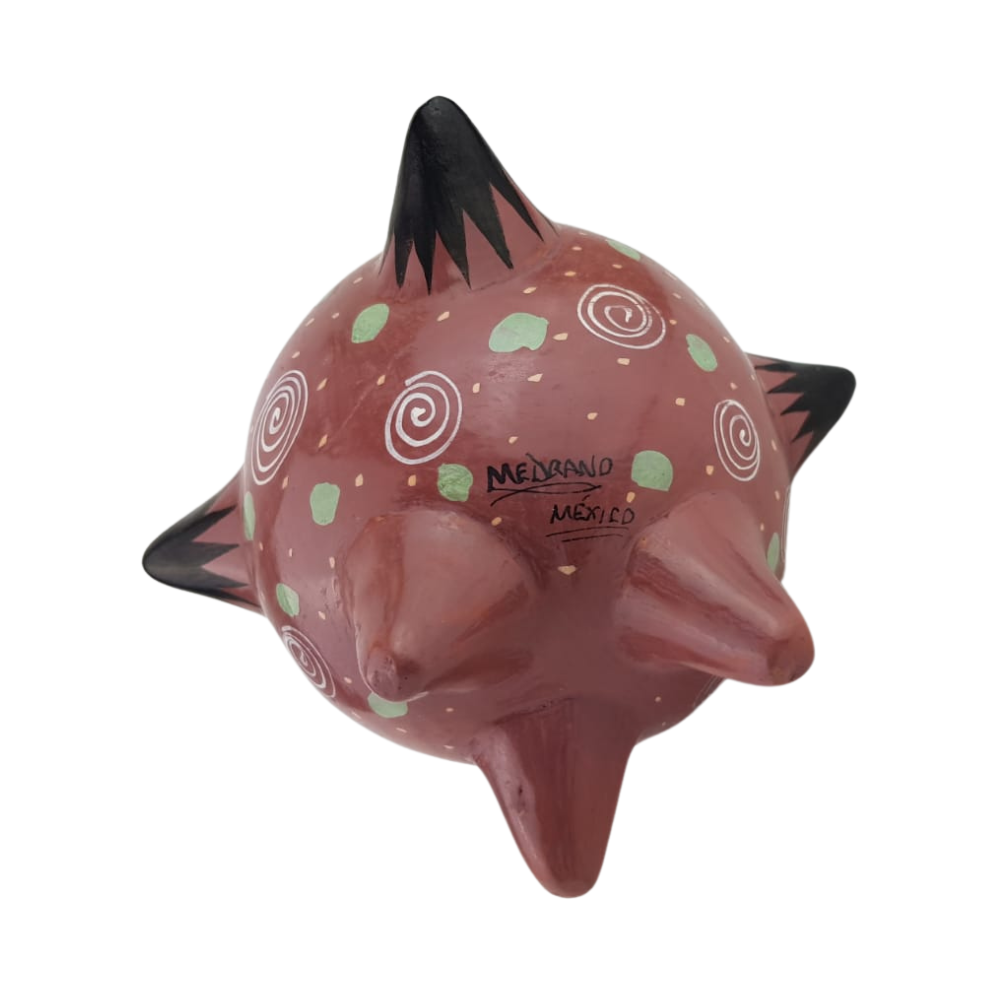 Piñata de barro bruñido pintada a mano