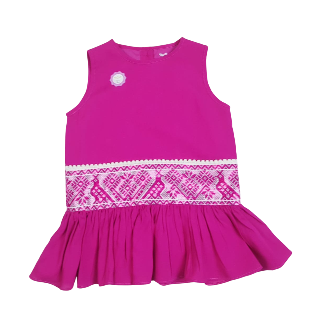 Vestido Izel Muibatsi, con bordado, en talle largo