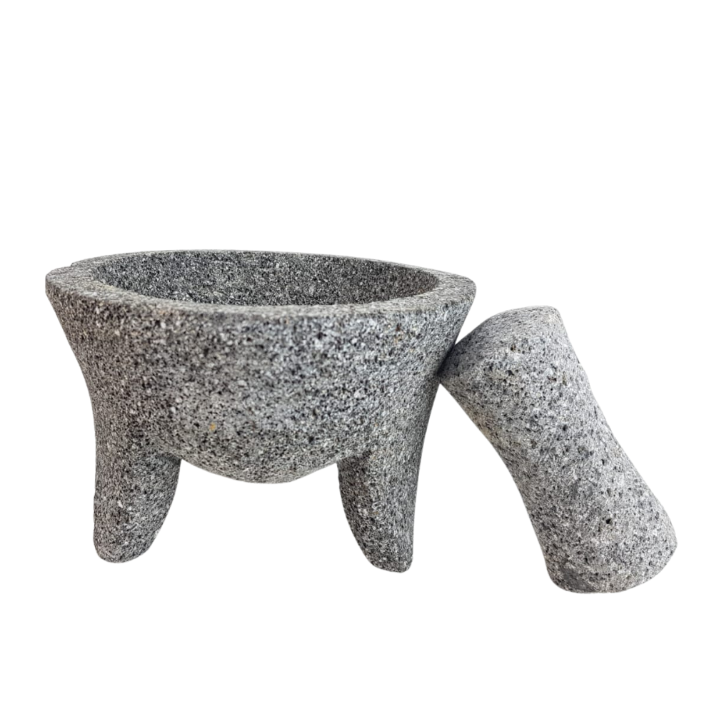 Molcajete de piedra volcánica 6 pulgadas