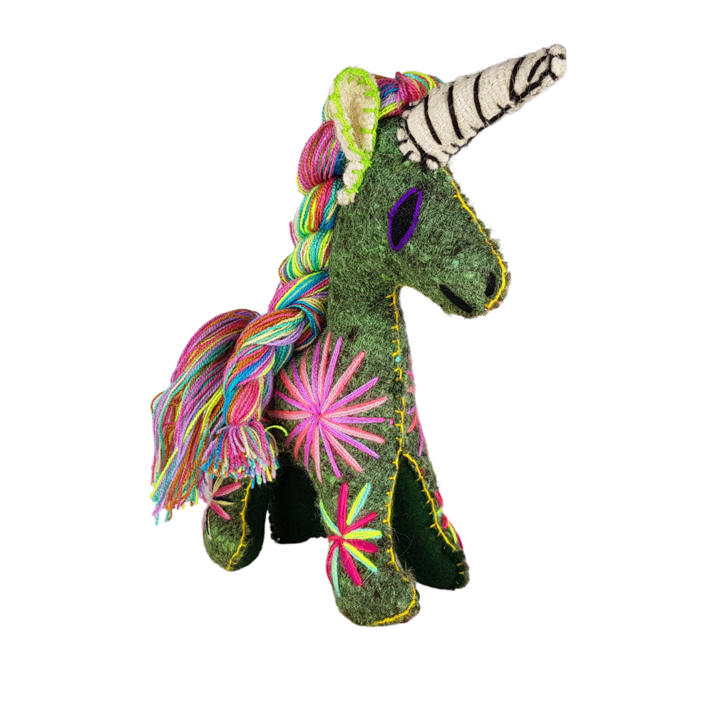 Animalito Unicornio de Lana Chiapas | Artesanía Mexicana