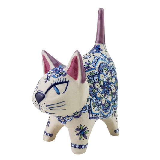 Gatito anillero de cerámica Servín