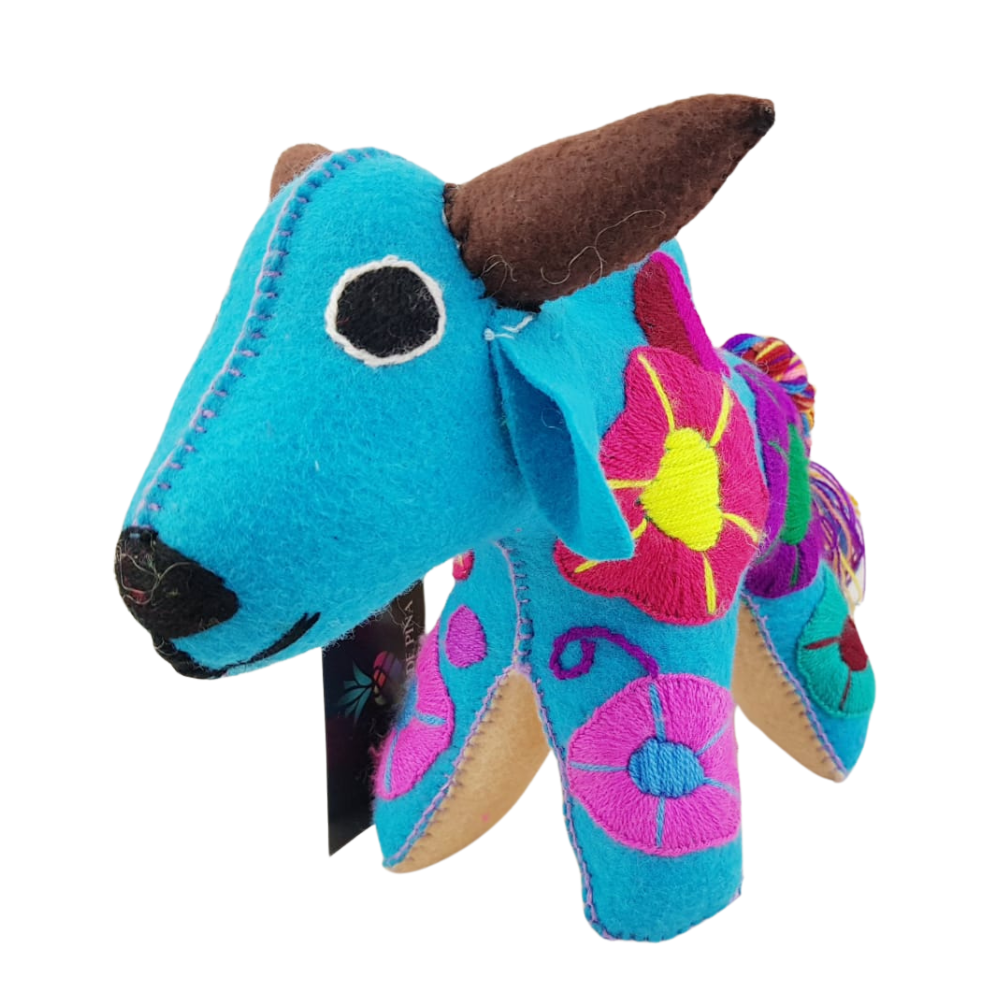 Animalito Toro Lana o Fieltro Chiapas | Artesanía Mexicana