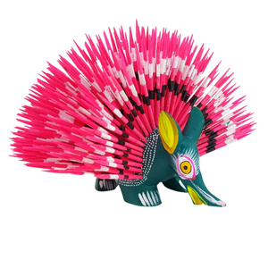 Alebrije puercoespín grande hecho en Oaxaca