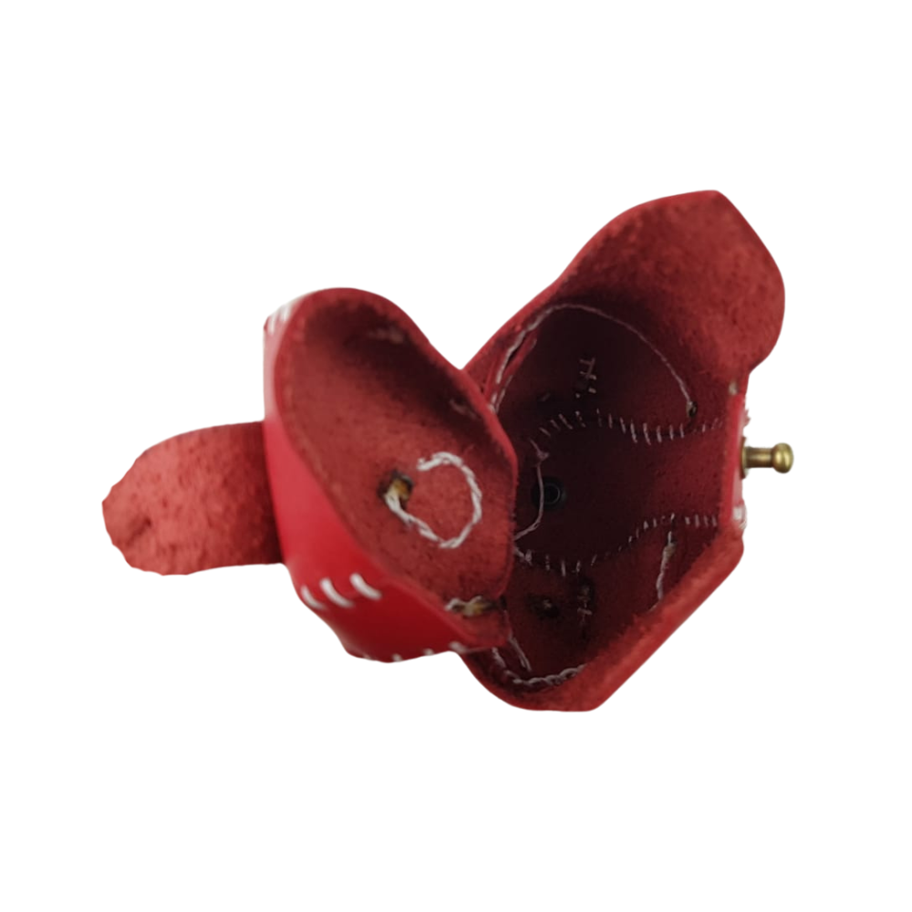 Monedero de piel con forma de cabeza de perro