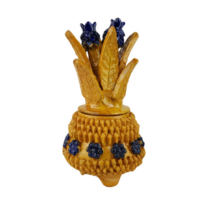 Piña mini decorada con la técnica de barro vidriado
