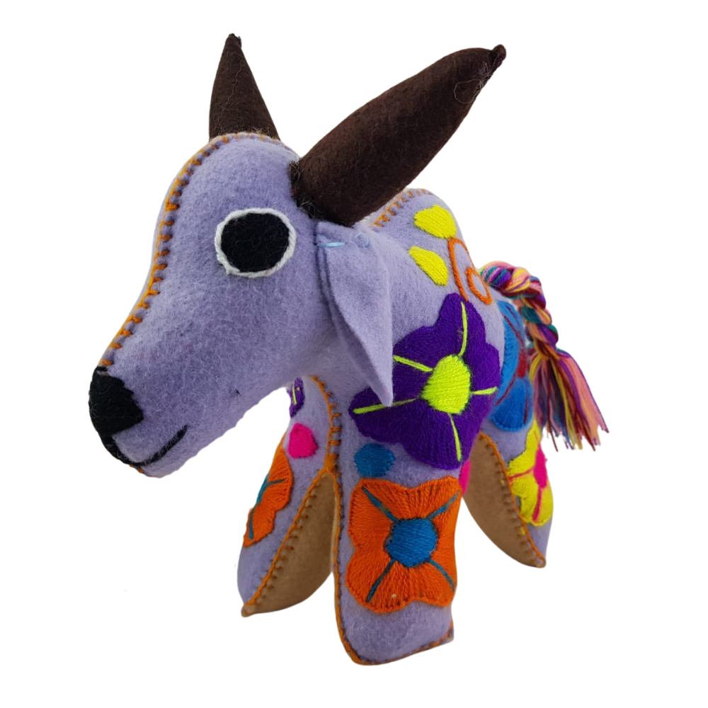 Animalito Toro Lana o Fieltro Chiapas | Artesanía Mexicana