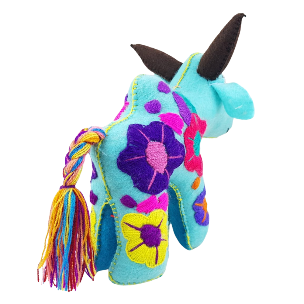 Animalito Toro Lana o Fieltro Chiapas | Artesanía Mexicana