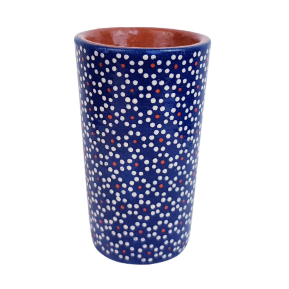 Tequilero de barro capulineado