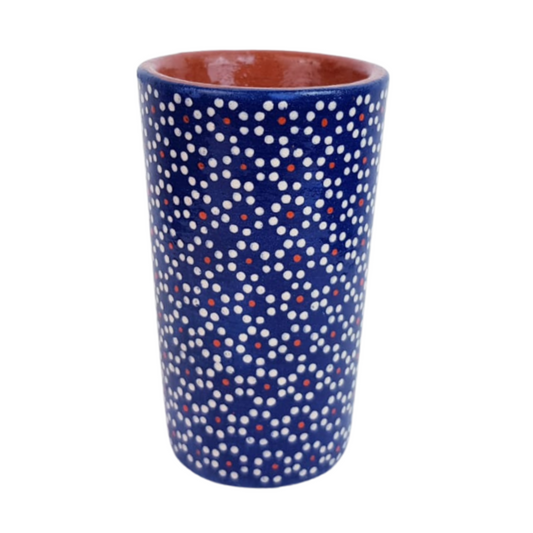 Tequilero de barro capulineado