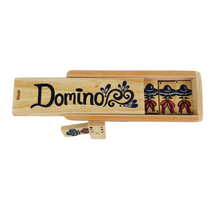 Cargar imagen en el visor de la galería, Dominó de madera, pintado a mano con temas mexicanos
