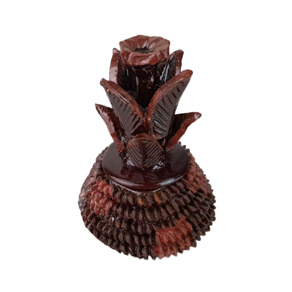 Piña mini decorada con la técnica de barro vidriado