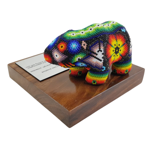 Premio Oso en Arte Wixárika Chaquira Jalisco | Pieza de Lujo