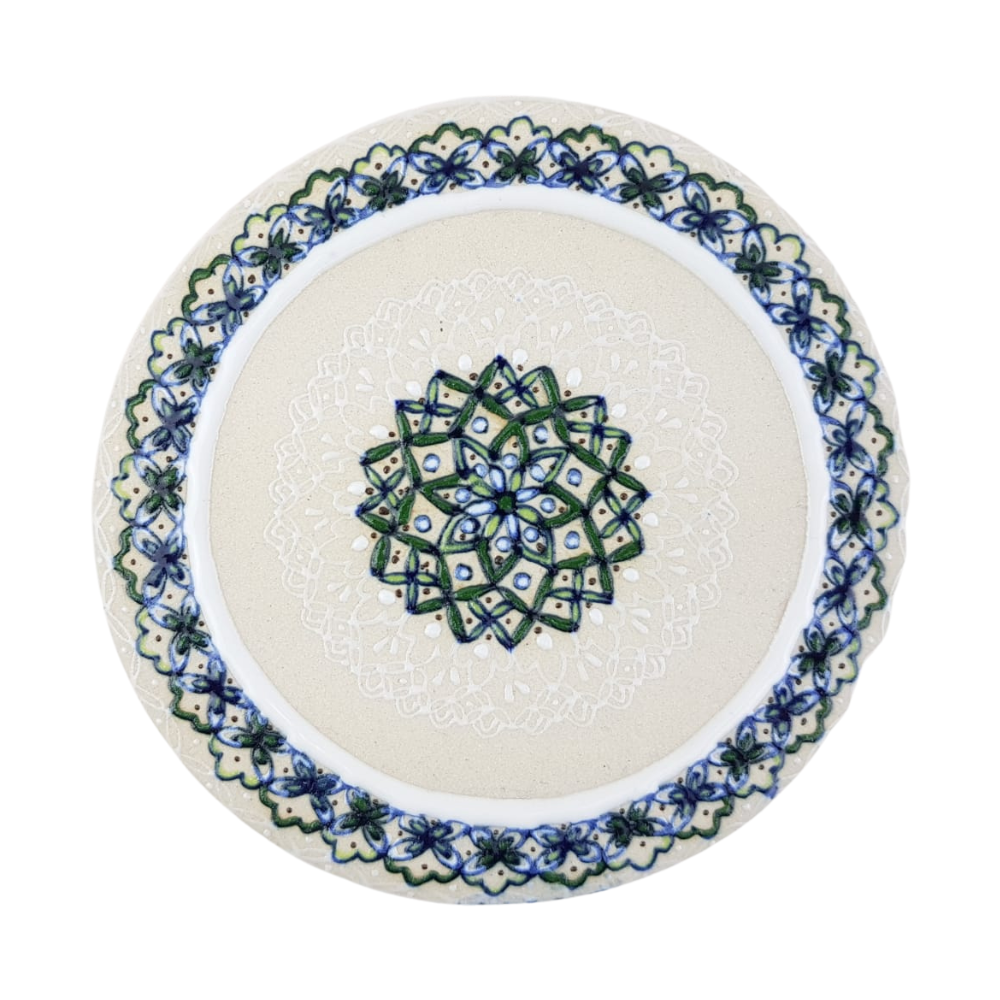 Portavasos Servin de cerámica Servin decorada a mano con mandalas