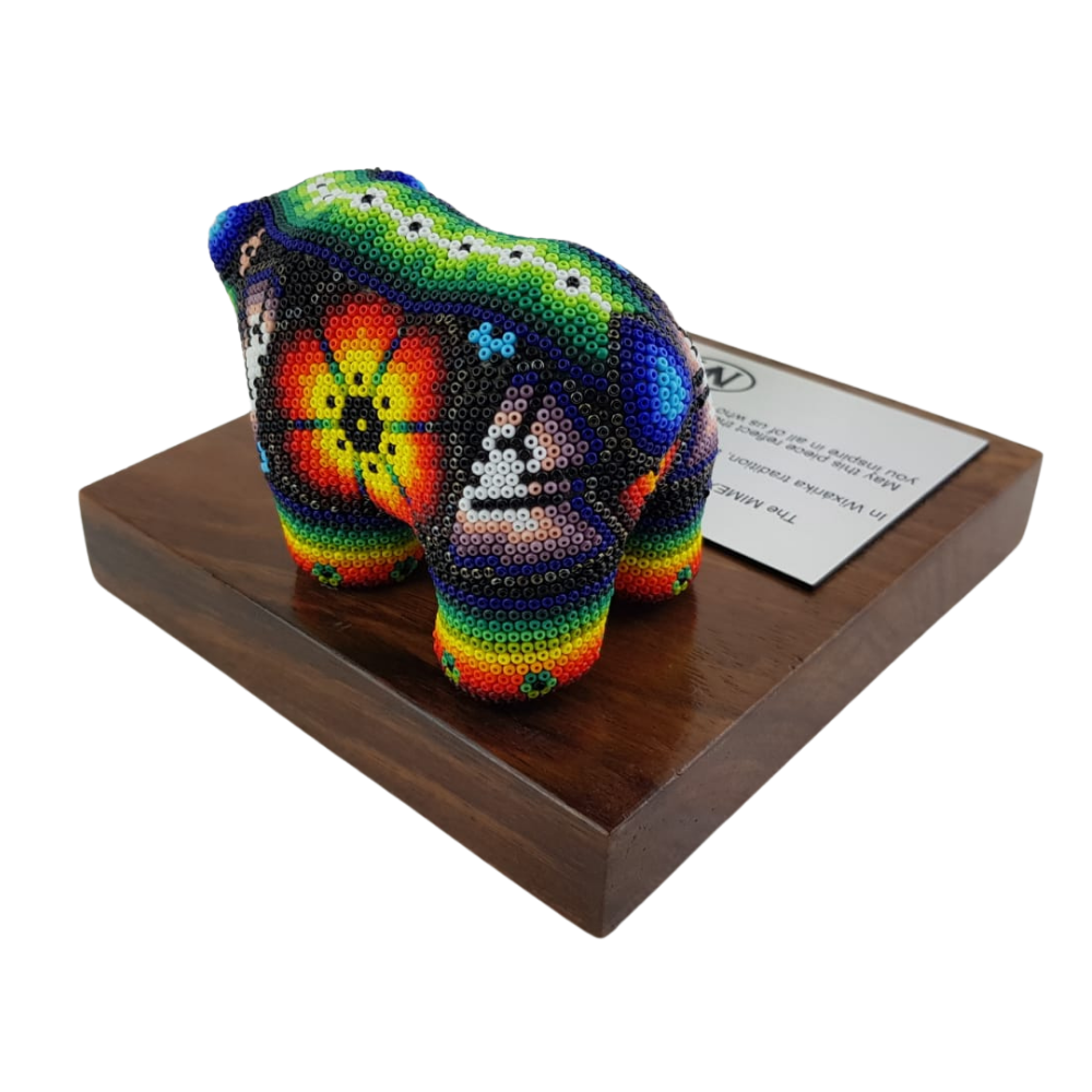 Premio Oso en Arte Wixárika Chaquira Jalisco | Pieza de Lujo