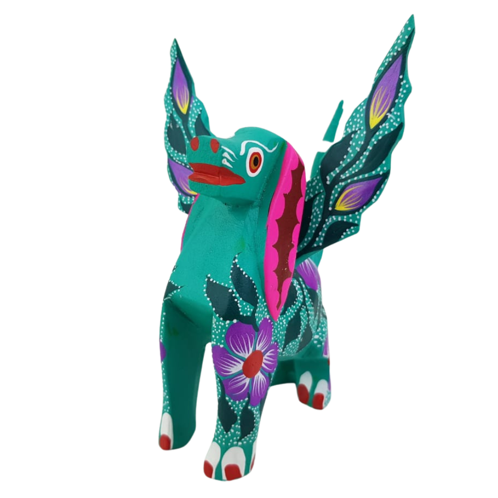Alebrije Oaxaqueño Perro Con Alas Mediano Oax. | Arte de Autor