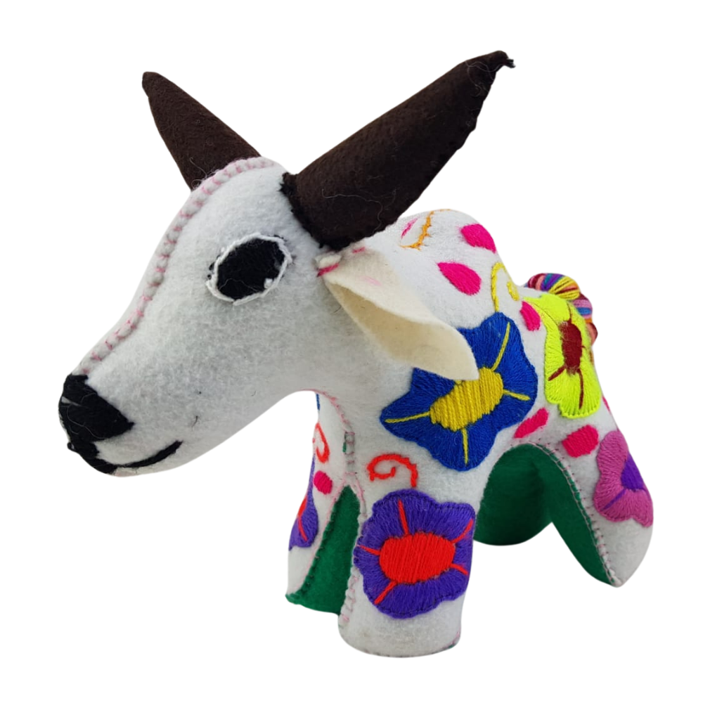 Animalito Toro Lana o Fieltro Chiapas | Artesanía Mexicana